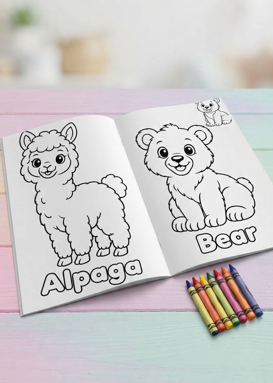 ABC Animal Safar by GlobieTots: Alphabet Coloring Book for Toddlers & Preschoolers