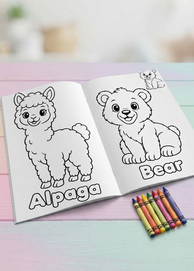 ABC Animal Safar by GlobieTots: Alphabet Coloring Book for Toddlers & Preschoolers