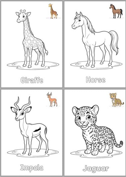 ABC Animal Safar by GlobieTots: Alphabet Coloring Book for Toddlers & Preschoolers