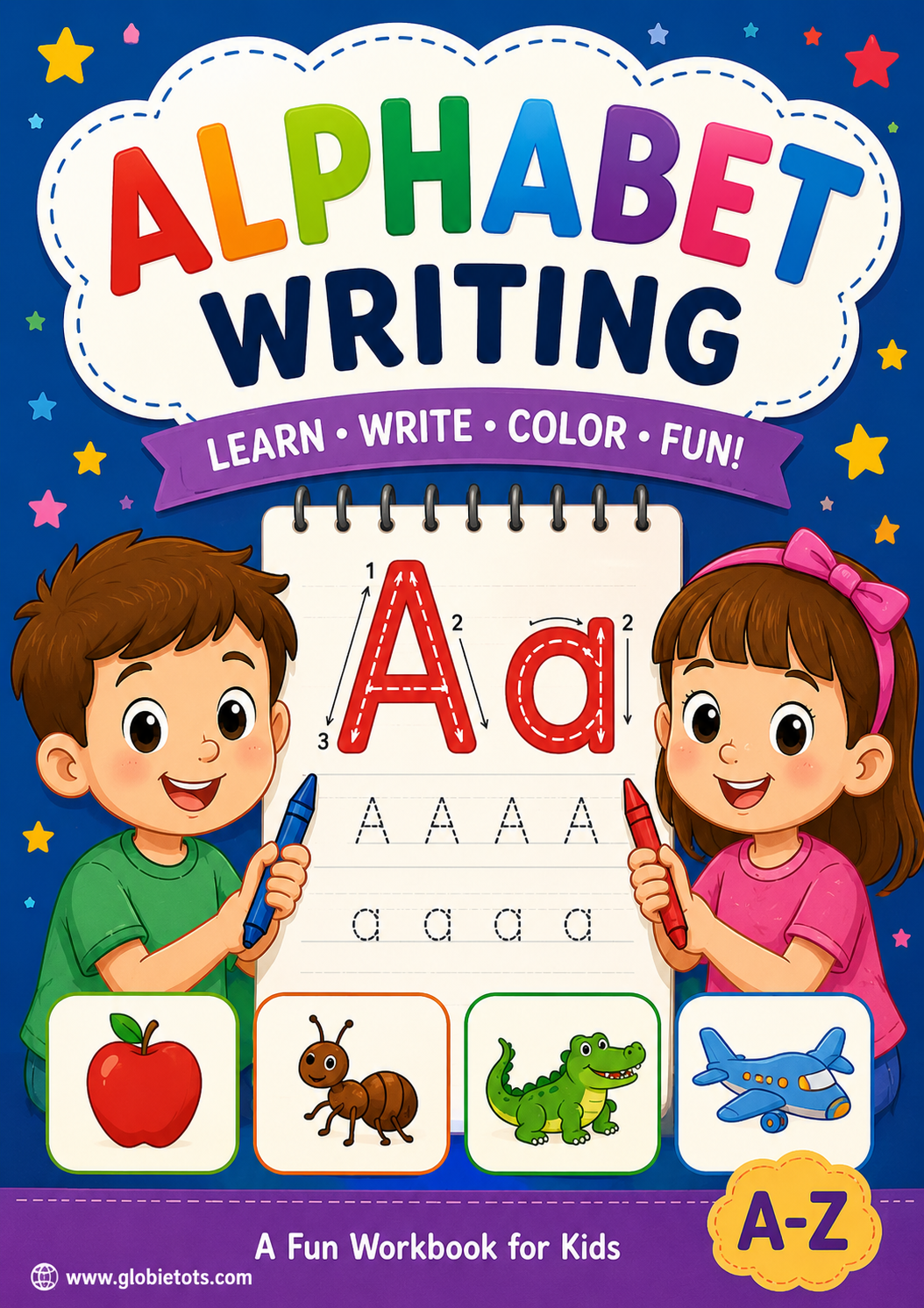 Alphabet Writing by GlobieTots : PDF BOOK